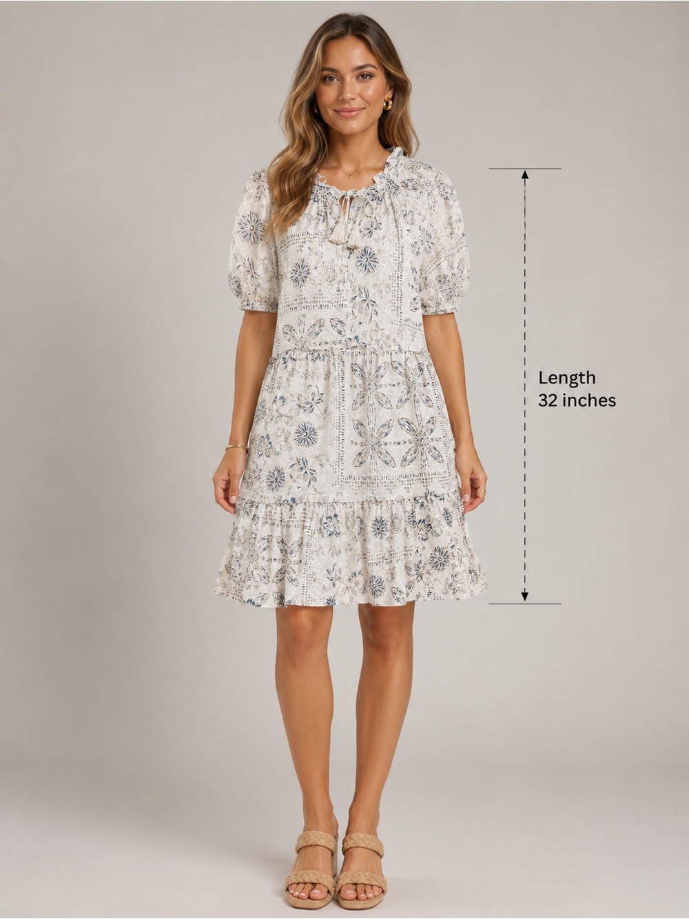 Sonoma Women's Floral Tiered Dress -
Size Medium